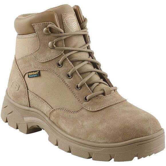 Skechers Mens Beige Suede Ankle Work & Safety Boot Shoes Used - Picture 1 of 4
